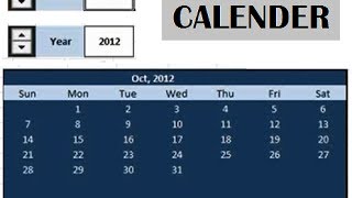 Create Calendar using advanced Excel formulas video tutorial [upl. by Weyermann]