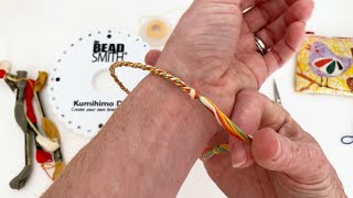 How to Make a Kumihimo Friendship Bracelet [upl. by Beutler]