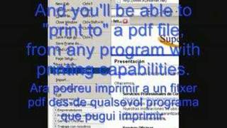 PDF printer driver Create easily pdf files EnglishCatalan [upl. by Sarilda455]