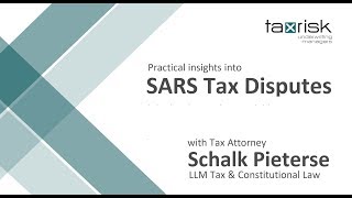 SARS Tax Disputes  The quotpay now argue laterquot principle [upl. by Osi233]