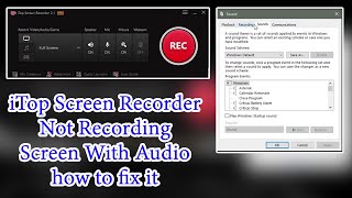 how to fix iTop screen recorder audio problem  no sound fix  soft techno pc  cool ashraf kota [upl. by Anaimad319]