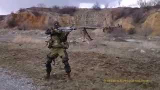 1st Slavyansk brigade militia firing a PTRS AT Rifle [upl. by Keri]