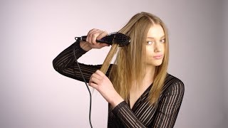 Hairhouse Warehouse How To  The Hybrid Straightener Brush by Silver Bullet [upl. by Schacker]