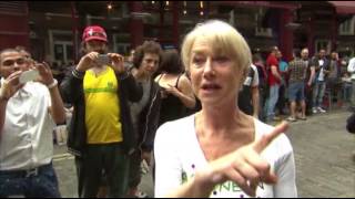 Helen Mirren Meets Those Loud Drummers [upl. by Chipman]