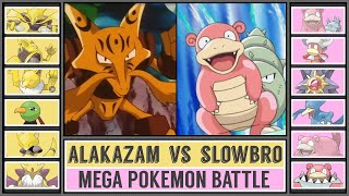 MEGA ALAKAZAM vs MEGA SLOWBRO  Mega Pokémon Battle [upl. by Ailssa]