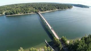 Droning the Harstine Island bridge and a boat launch [upl. by Ahseki]