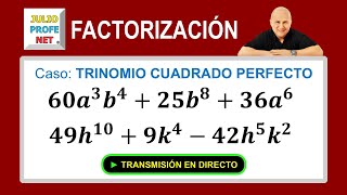 EN VIVO 🔴 Caso 4 de factorización trinomio cuadrado perfecto Video 2 [upl. by Abbate]