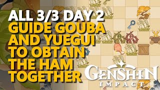 Guide Gouba and Yuegui to obtain the Ham together Genshin Impact All 33 [upl. by Eceinaj708]