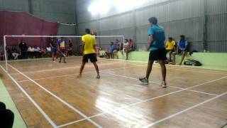 AMEEN PRASANTH vs GANESH SARAVANAN in dharmapuri state level badminton tournament quaterfinals [upl. by Arnoldo]