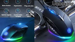 INPHIC PW1 Wired Mouse  Sixbutton Macro Programming Adjust DPI Silent Mouse  Unboxing [upl. by Oirasan826]