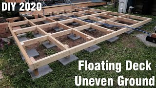 Small Floating Deck 2020  Easy Decking  DIY  No Digging  How to Build a Floating Deck [upl. by Grekin]