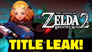 Zelda Breath of the Wild 2 HUGE TITLE LEAK Is Weird The Real Name Is [upl. by Haerr293]