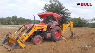 Agri Backhoe Loader in drip irrigation Multi utility attachments [upl. by Shugart]