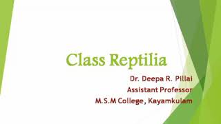 Class Reptilia Part1 Analsida Parapsida [upl. by Troc]