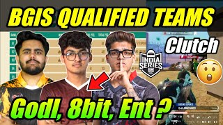 BGIS Qualified Eliminate Teams 😮 Godl Ent 8bit  Comeback 🔥 [upl. by Missak]