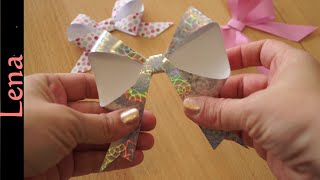 𝗞𝗿𝗲𝗮𝘁𝗶v𝗲 𝗧𝗶𝗽𝗽𝘀 v𝗼𝗻 𝗟𝗲𝗻𝗮  Papier Schleife falten um Geschenk einpacken  Paper Bow  Ribbon DIY [upl. by Mairhpe]