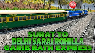 Surat to Delhi Sarai Rohilla Garib Rath superfast express 12216 train journeymdg [upl. by Ailekat]