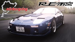 Mazda RX 7 Infini Re Amemiya 1990  Nürburgring  Touristenfahrten  Pedal Cam  AC [upl. by Acissj]