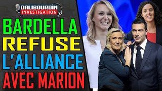 BARDELLA REFUSE CATÉGORIQUEMENT LALLIANCE AVEC MARION MARÉCHAL ET ZEMMOUR [upl. by Ri339]