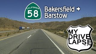 Mojave Desert Drive California 58 Bakersfield to Barstow [upl. by Ihsorih]