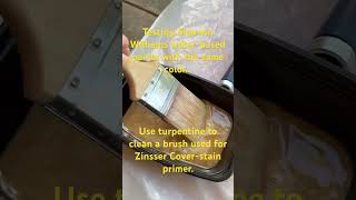 Use Turpentine for Zinsser Cover Stain Primer Test all aspects of painting brushing cleaning [upl. by Aneed]