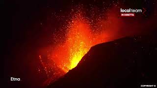 LIVE Eruzione Etna attività stromboliana diretta video [upl. by Aidil]