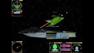 Chinchuba Class vs Romulan D Deridex Class  KM  Star Trek Bridge Commander [upl. by Oesile]