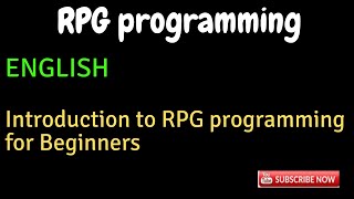 IBM i AS400 Tutorial iSeries System i  Introduction to RPG programming for BeginnersENGLISH [upl. by Eiliab]