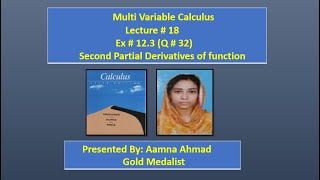 Multivariable Calculus  E W Swokowski  Ex 123  L  18  Q  32  Partial Derivatives [upl. by Atinra]