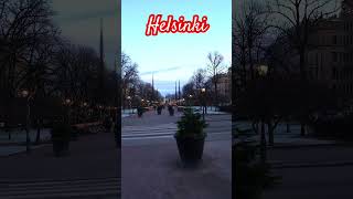 Walking Helsinki Esplanade Park christmas merrychristmas xmas helsinki winter helsinkifinlan [upl. by Aynik]