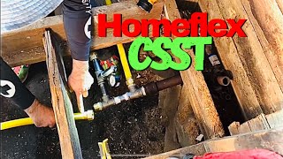 How to connect homeflex csst gas pipe to the main gas line [upl. by Leen206]