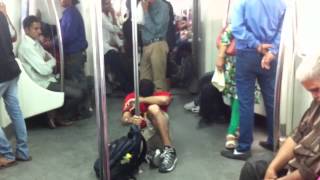 A man goes down in Delhi Metro PRANK [upl. by Dicks473]