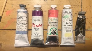 Comparison and review of oil paint brands Gamblin Utrecht Old Holland Winsor Newton Rembrandt [upl. by Kier]