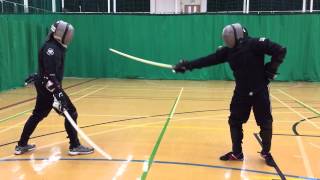 AHF Military sabre sparring  Malcolm vs Nick [upl. by Oinotnanauj151]