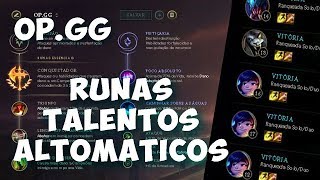 COMO TER RUNASTALENTOS MONTADOS ALTOMATICAMENTE LEAGUE OF LEGENDS 2019 [upl. by Akilegna548]