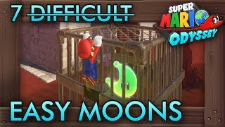 7 Difficult Moons That Are Actually Easy in Super Mario Odyssey [upl. by Alejna]