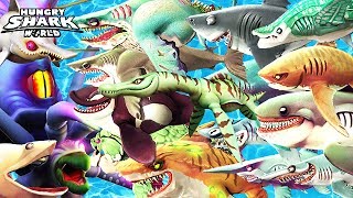 Hungry Shark World  All Sharks vs Colossal Squid BOSS Drago [upl. by Hatti]