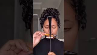 Curl hairstyle hack curlyhair curlyhairstyles curlycurls treandinghackshacks testinghacksyt [upl. by Kuth]