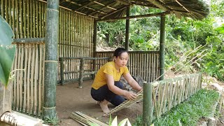 FULL VIDEO 45 days build bamboo house kitchen eaves outdoor shower  Ep77 [upl. by Azzil658]