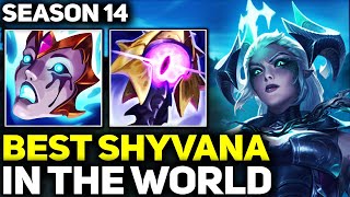 RANK 1 BEST SHYVANA IN SEASON 14  AMAZING GAMEPLAY  League of Legends [upl. by Ahsilrak]