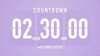 25 Hours Countdown Flip Clock Timer  Simple Beeps 🫐 🔔 [upl. by Liartnod]