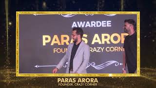 Paras Arora Founder Crazy Corner  50 Entrepreneurs of the year 2024  The Indian Alert [upl. by Ardnuaed]