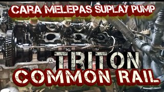 Cara melepas suplay pump common rail dan Injektor Strada Triton DiD 4D56U [upl. by Setiram1]