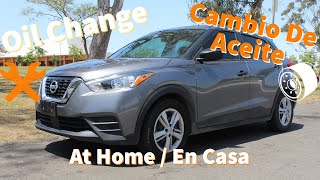 NISSAN KICKS OIL CHANGE  NISSAN KICKS CAMBIO DE ACEITE [upl. by Yedarb]