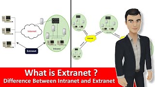 What is an Extranet  Difference between Intranet and Extranet in Hindi [upl. by Aerdua136]