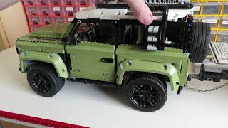 LEGO Technic 42110 Land Rover Defender with a few MODs [upl. by Rozella]