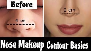 Nose Contouring For Big Nose  How To Contour Your Nose  Contour Basics  Dhanak Salon [upl. by Reuben]