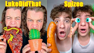 Spicy Food Challenge Compilation  Luke Did That Spicy TikTok vs Spizee The Goat Spicy TikTok [upl. by Carolin]