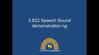 3822 Speech Sound Demonstration ng [upl. by Draper862]