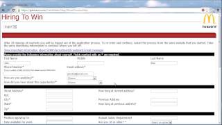 McDonalds Application Online Video [upl. by Eddi]